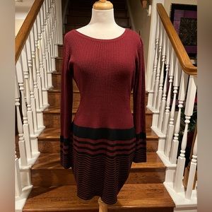 BCX burgundy sweater dress size L